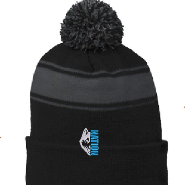 Stripe Pom Pom Beanie Thumbnail