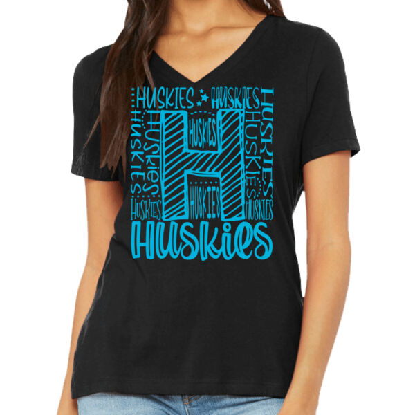 Women's Relaxed Jersey Short Sleeve V Neck Tee Thumbnail