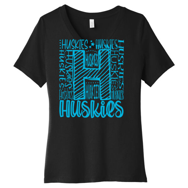 Women's Relaxed Jersey Short Sleeve V Neck Tee Thumbnail