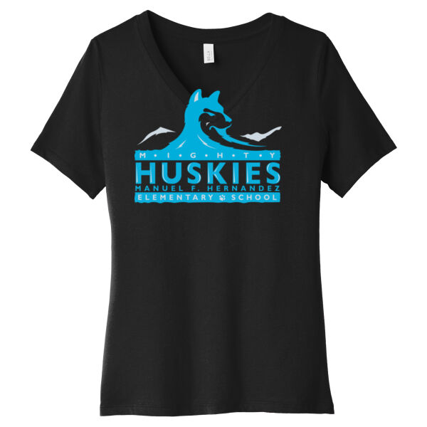 Women's Relaxed Jersey Short Sleeve V Neck Tee  Thumbnail