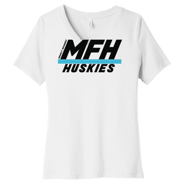 Women's Relaxed Jersey Short Sleeve V Neck Tee  Thumbnail