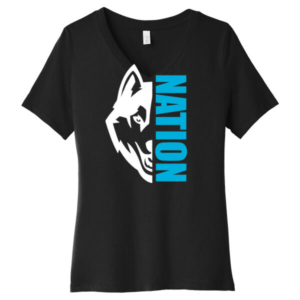 Women's Relaxed Jersey Short Sleeve V Neck Tee   Thumbnail