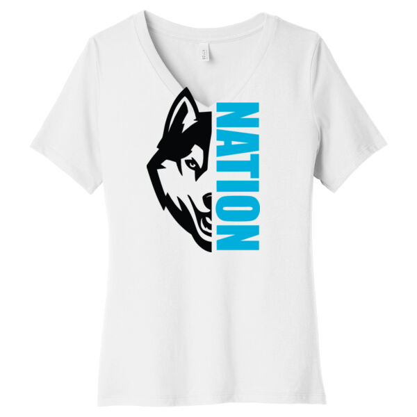 Women's Relaxed Jersey Short Sleeve V Neck Tee    Thumbnail