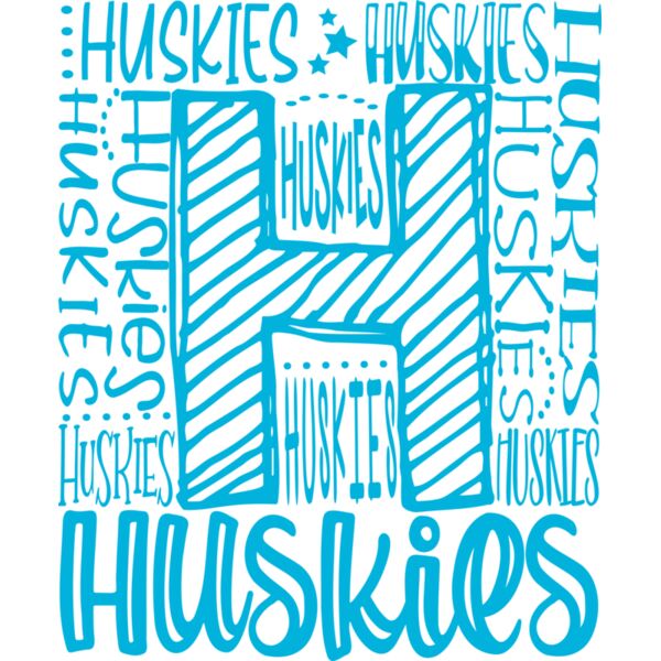 Huskies Type Design Blue Thumbnail